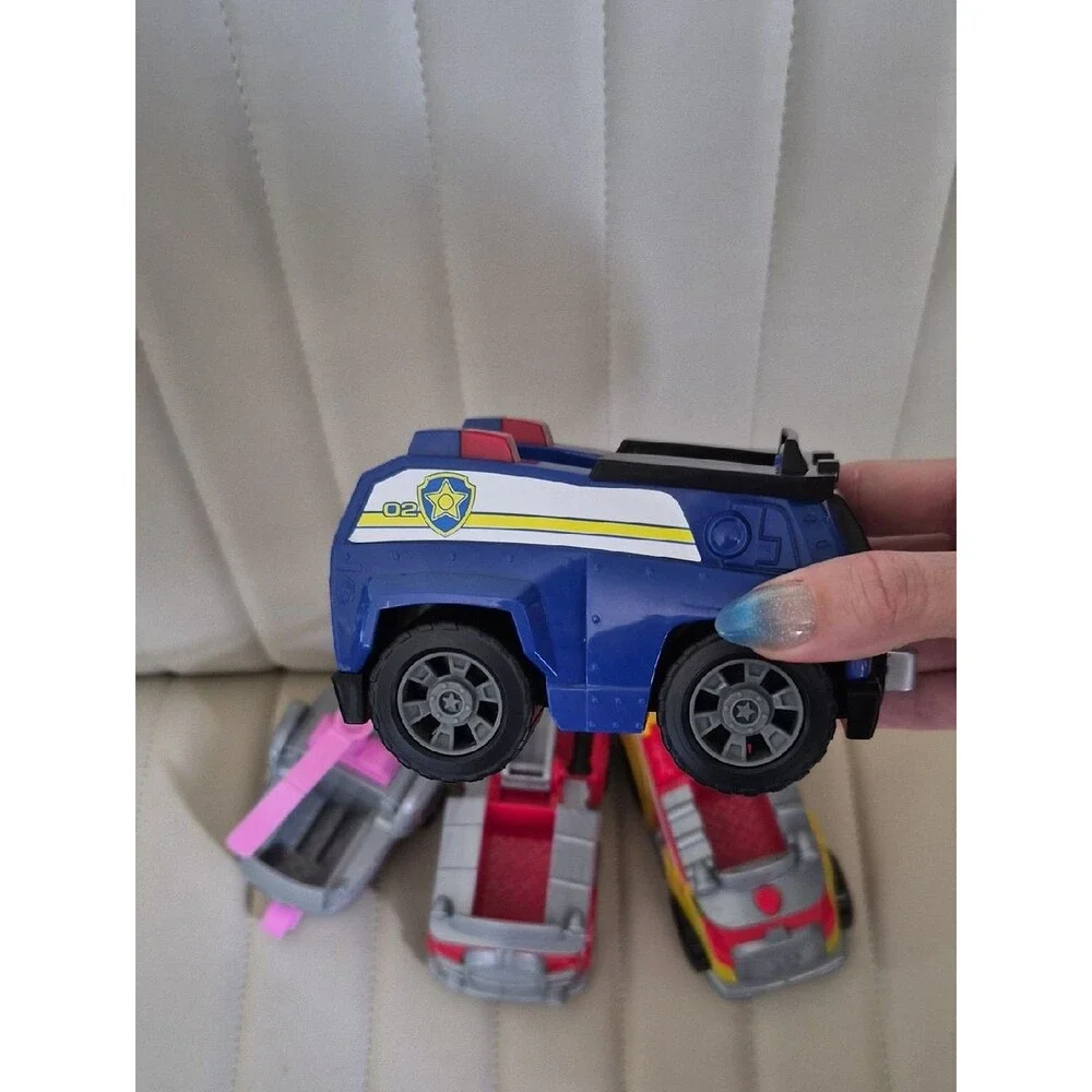 Paw Patrol Inspired Kids Vehicle Pack - Blue, Red, Yellow, Pink